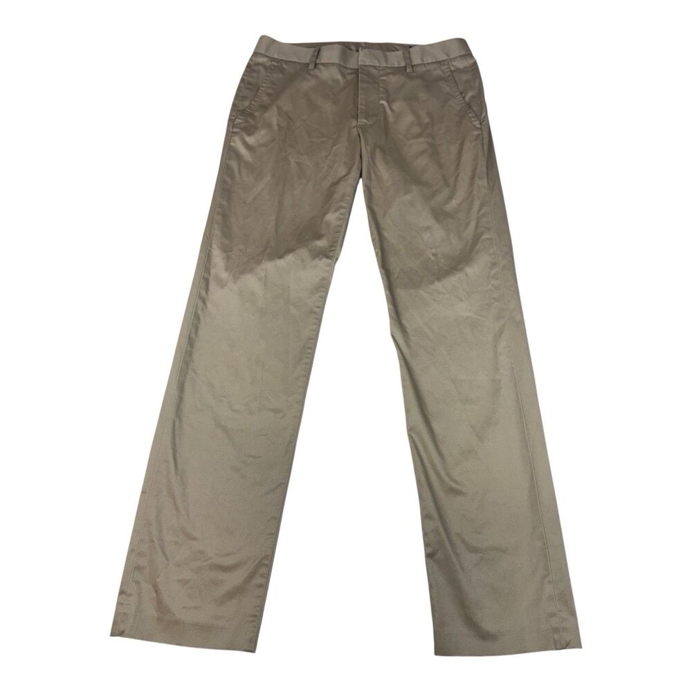 Bonobos Pants Mens 31x32 Beige Tan Khaki Wednesday Slim Chino Trouser Flat Front